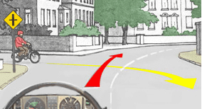 Driving theory illustration: As the driver of the car; which conduct is correct