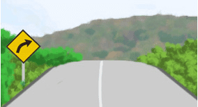 Driving theory illustration: What should a driver be aware of in this situation