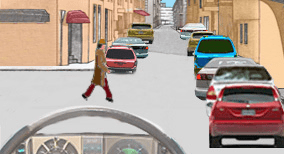 Driving theory illustration: What should a driver be alert to in this area