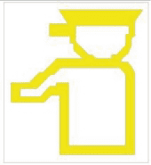 Road sign: Toll collector operating lane