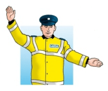 Garda signal: Stop if approaching from either the front or behind
