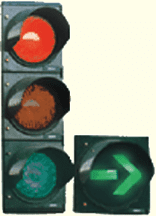 Driving theory illustration: What does this traffic light mean