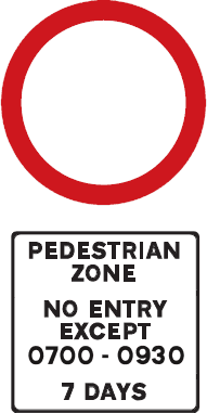 Driving theory illustration: What do these signs together mean