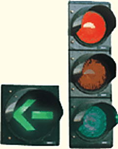 Driving theory illustration: What does this traffic light mean