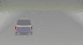 Driving theory illustration: What lights should a driver use in dense fog