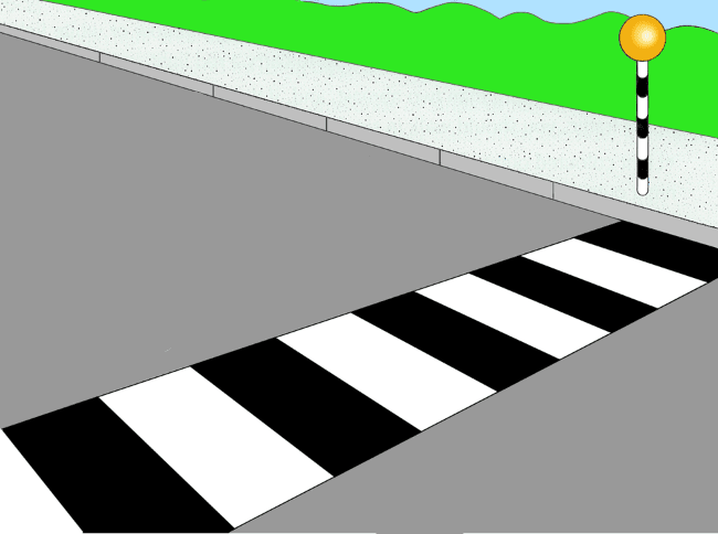 Road marking: Zebra crossing