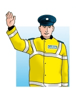 Garda signal: Stop if approaching from the front
