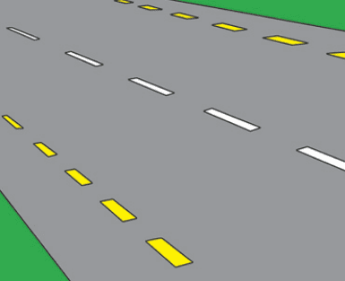 Road marking: The edge of the carriageway or hard shoulder