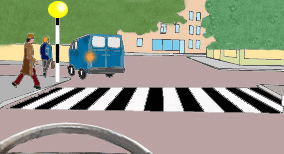 Driving theory illustration: What should a driver do in this situation
