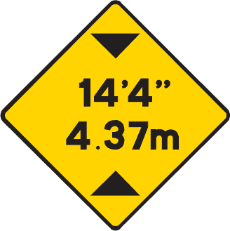 Road sign: Low bridge up ahead