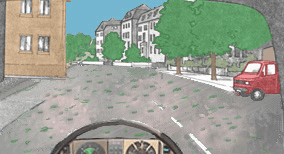 Driving theory illustration: Why must a driver be particularly careful here