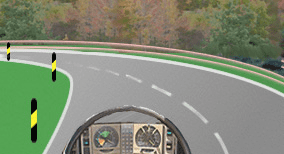 Driving theory illustration: What should the car driver be aware of in this situation