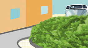 Driving theory illustration: What should a driver be aware of in this situation