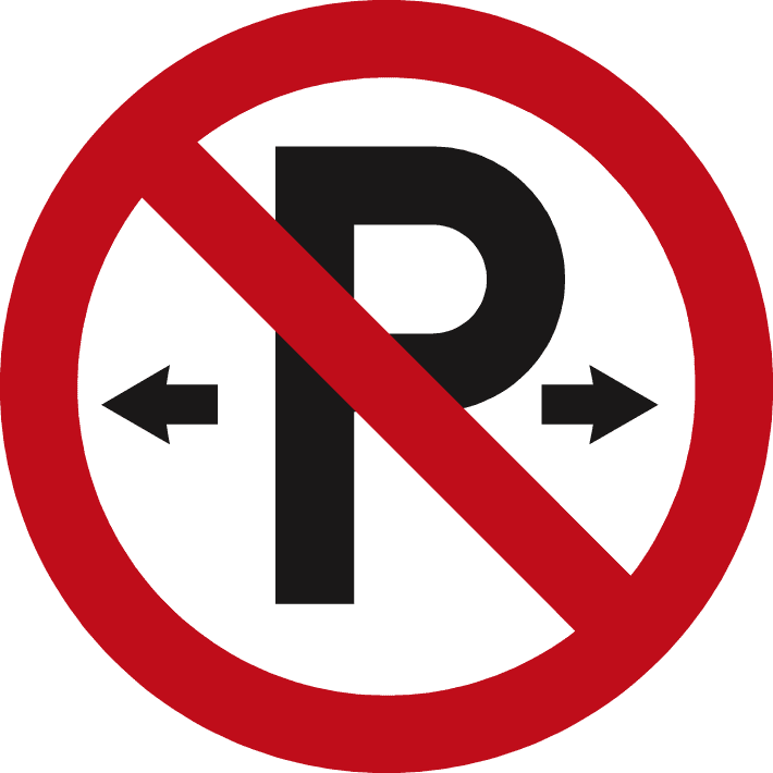 Road sign: Parking prohibited