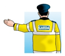 Garda signal: Stop if approaching from behind