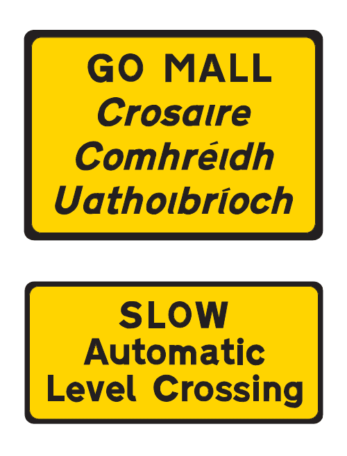 Road sign: Automatic level crossing ahead