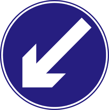 Road sign: Keep left