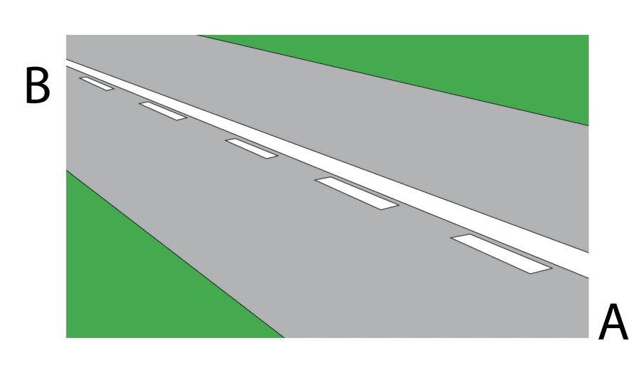 Road marking: A driver may overtake if it is safe to do so