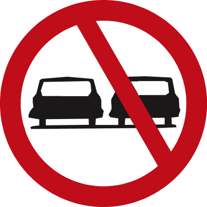 Road sign: No overtaking